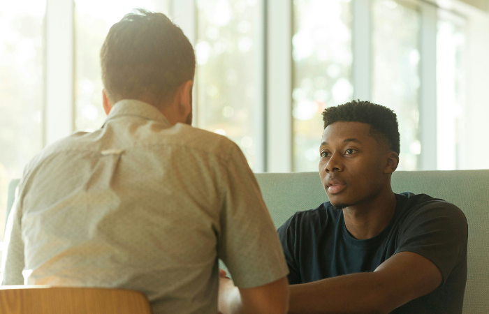 A manager talk to their employee about suicide prevention